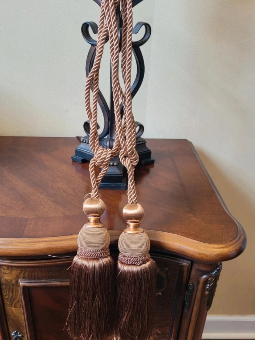 Macy's Double Brown Tassel Curtain Tiebacks